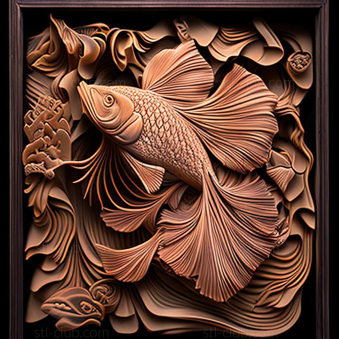 3D model st Fighting fish fish (STL)